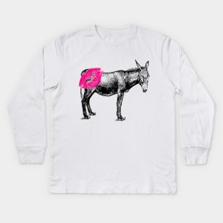 Kiss my ass. Kids Long Sleeve T-Shirt